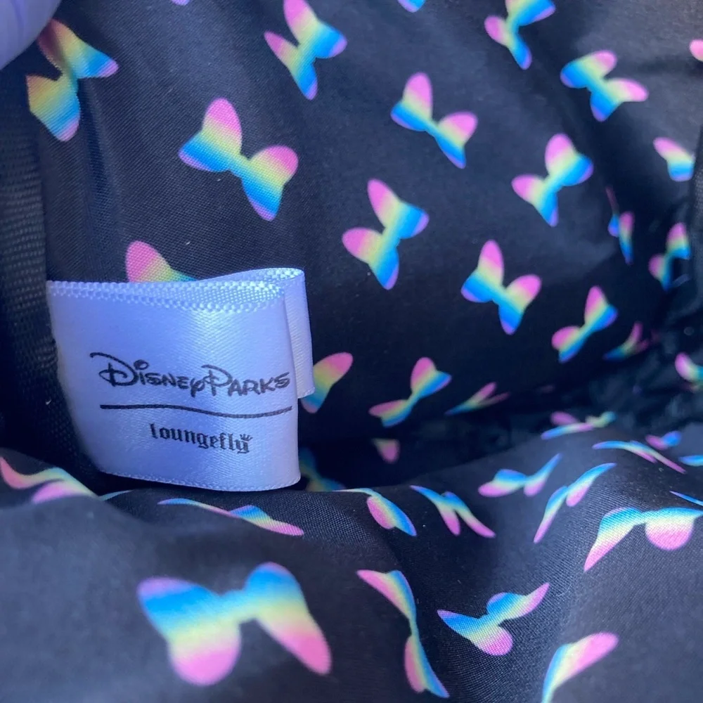 Disney Parks Loungefly Minnie Mouse sequined mini backpack wristlet